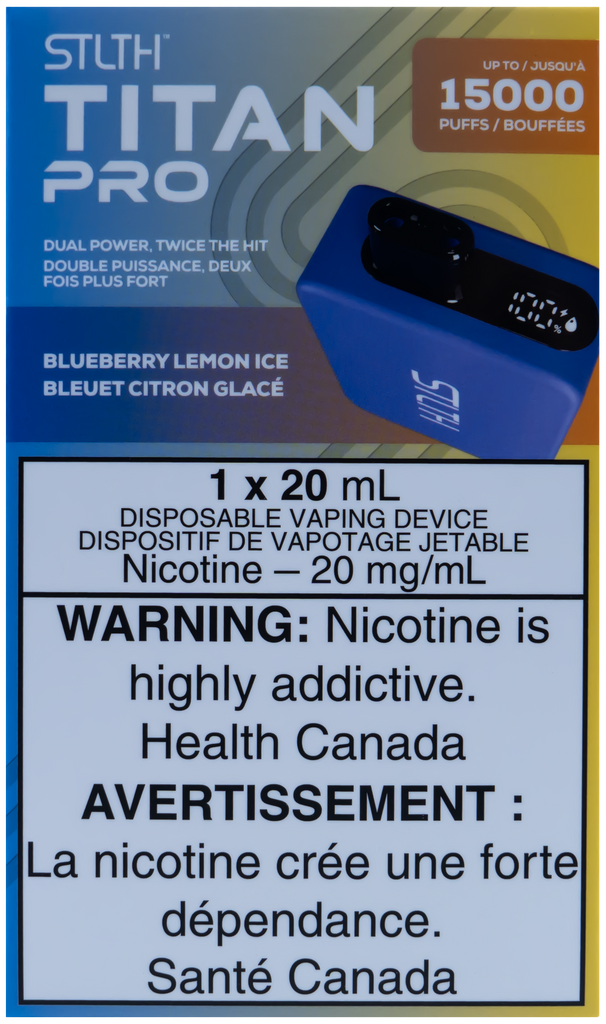 STLTH TITAN PRO BLUEBERRY LEMON ICE eCloudz - Specialty Vape Shop STLTH TITAN PRO BLUEBERRY LEMON ICE eCloudz - Specialty Vape Shop