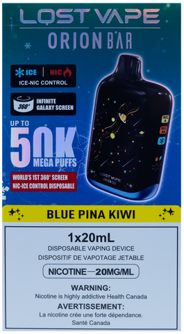 LOST VAPE ORIONBAR 50K BLUE PINA KIWI [ONTARIO]