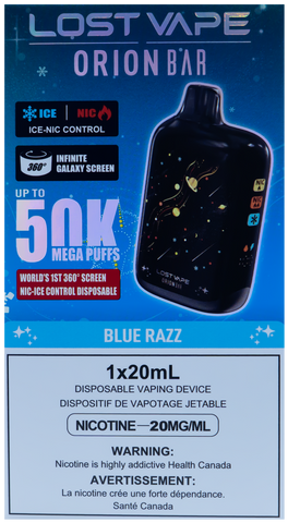 LOST VAPE ORIONBAR 50K BLUE RAZZ [ONTARIO]