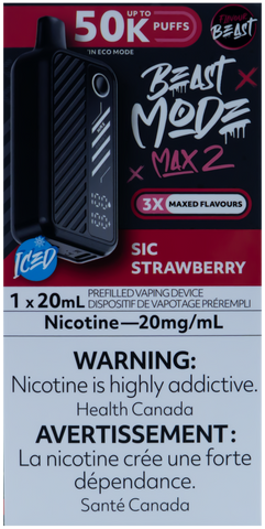 FLAVOUR BEAST BEAST MODE MAX 2 SIC STRAWBERRY ICED [ONTARIO]