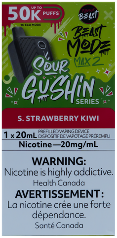 FLAVOUR BEAST BEAST MODE MAX 2 SOUR GUSHIN S. STRAWBERRY KIWI [ONTARIO]