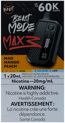 FLAVOUR BEAST BEAST MODE MAX 3 MAD MANGO PEACH [ONTARIO]