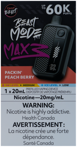 FLAVOUR BEAST BEAST MODE MAX 3 PACKIN' PEACH BERRY [ONTARIO]