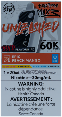 FLAVOUR BEAST BEAST MODE MAX 3 UNLEASHED EPIC PEACH MANGO ICED [ONTARIO]