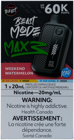 FLAVOUR BEAST BEAST MODE MAX 3 WEEKEND WATERMELON ICED [ONTARIO]