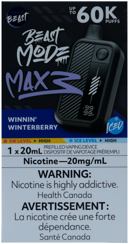 FLAVOUR BEAST BEAST MODE MAX 3 WINNIN' WINTERBERRY ICED [ONTARIO]