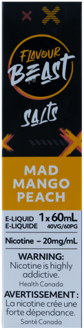 FLAVOUR BEAST SALT 60ML MAD MANGO PEACH [ONTARIO]