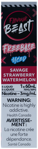 FLAVOUR BEAST FREEBASE SAVAGE STRAWBERRY WATERMELON ICED [ONTARIO]