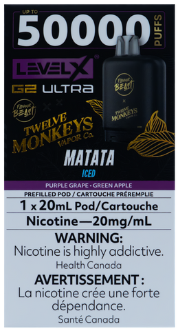 LEVEL X FLAVOUR BEAST G2 ULTRA TWELVE MONKEYS POD MATATA ICE [ONTARIO]