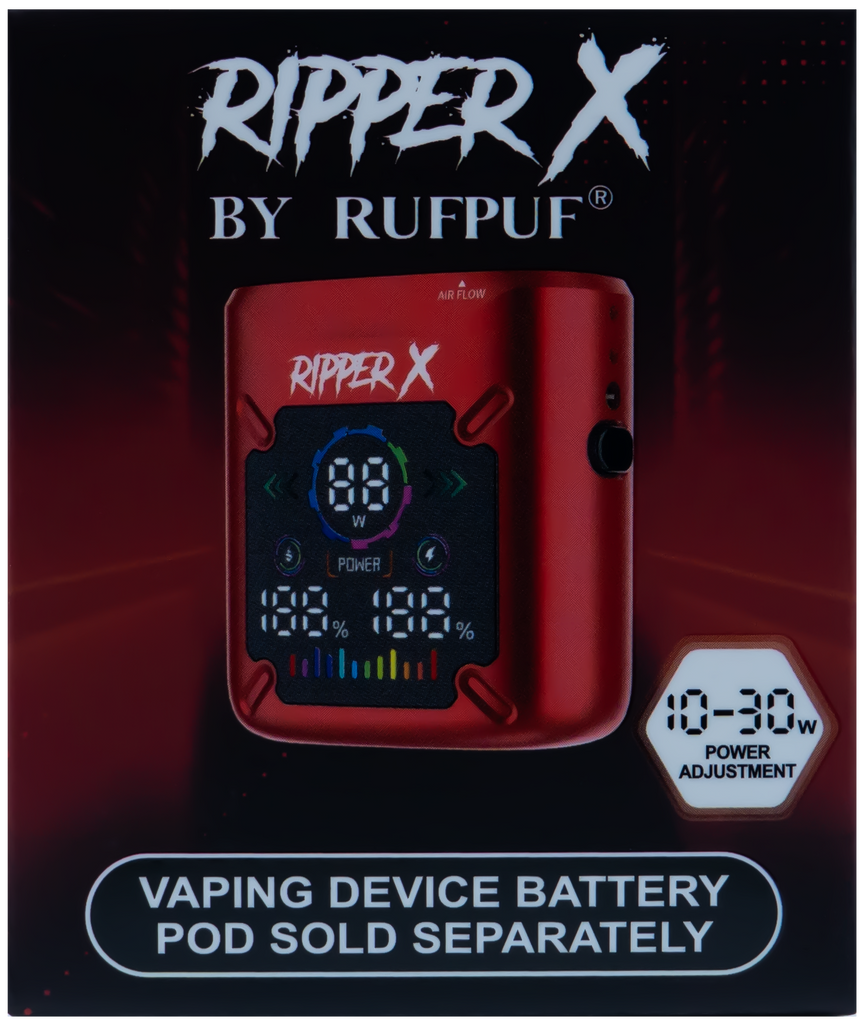 Ripper X NEW RIPPER X ULTRA BATTERY METALLIC RED – eCloudz - Specialty Vape Shop