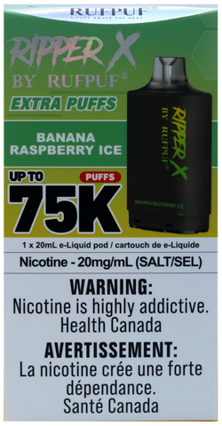 RIPPER X 75K POD BANANA RASPBERRY ICE [ONTARIO]