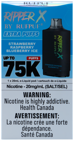 RIPPER X 75K POD STRAWBERRY RASPBERRY BLUEBERRY ICE [ONTARIO]