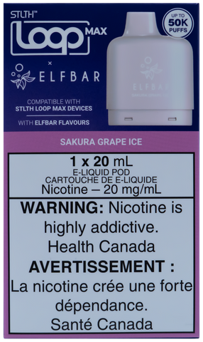 STLTH LOOP MAX X ELFBAR POD SAKURA GRAPE ICE [ONTARIO]