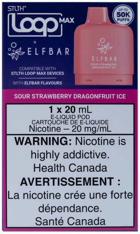 STLTH LOOP MAX X ELFBAR POD SOUR STRAWBERRY DRAGONFRUIT ICE [ONTARIO]