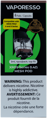 VAPORESSO XROS 0.4OHM 3ML COREX 3.0 PODS [CRC]