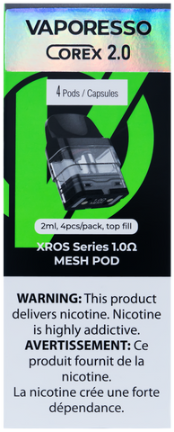 VAPORESSO XROS 1.0 OHM 2ML CORTEX 2.0 PODS [CRC]